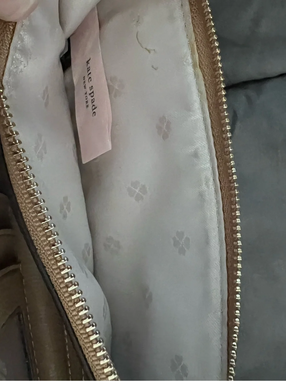 kate spade New York Taupe Leather Wristlet